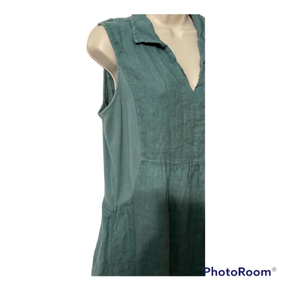 Terzo Millennio green midi dress loose and comfortable size medium - Picture 2 of 7